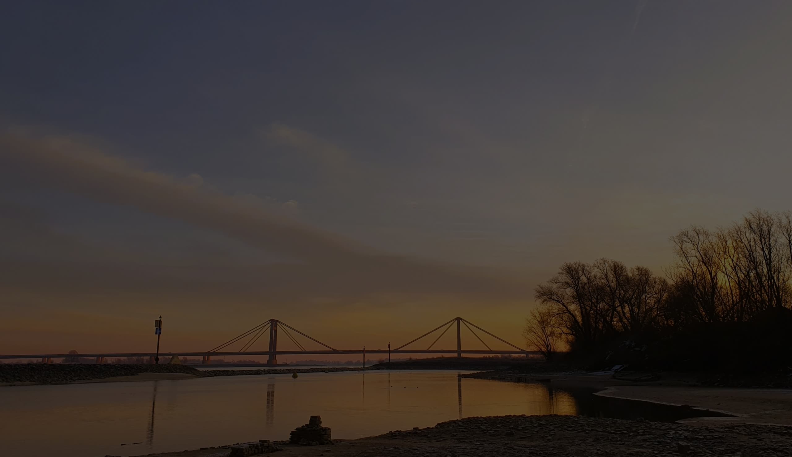 Waal rivier bij Nijmegen